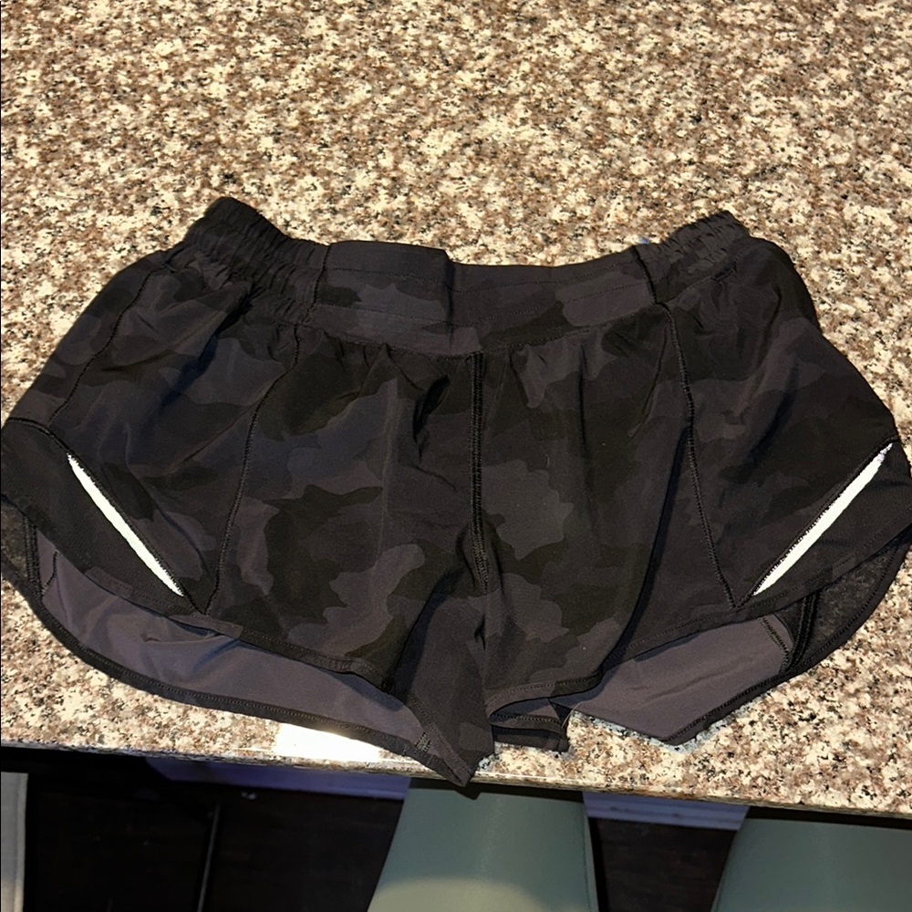 Lululemon Athletica Black Athletic Shorts Reflective Accents